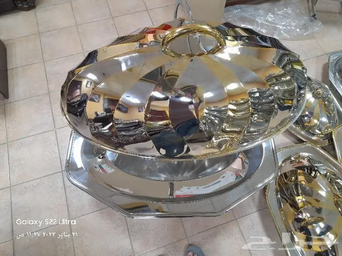 سخان كوزى بيضاوى بحامل الغطاء 3 مقاس ذهبى وفضى 4