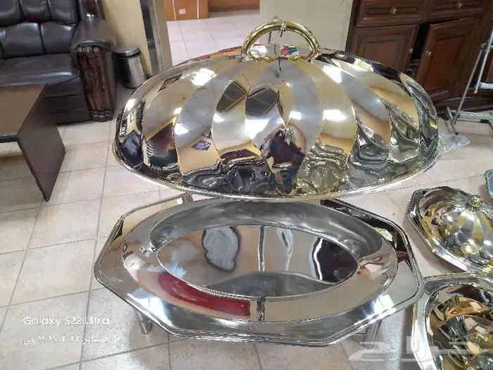 سخان كوزى بيضاوى بحامل الغطاء 3 مقاس ذهبى وفضى 2