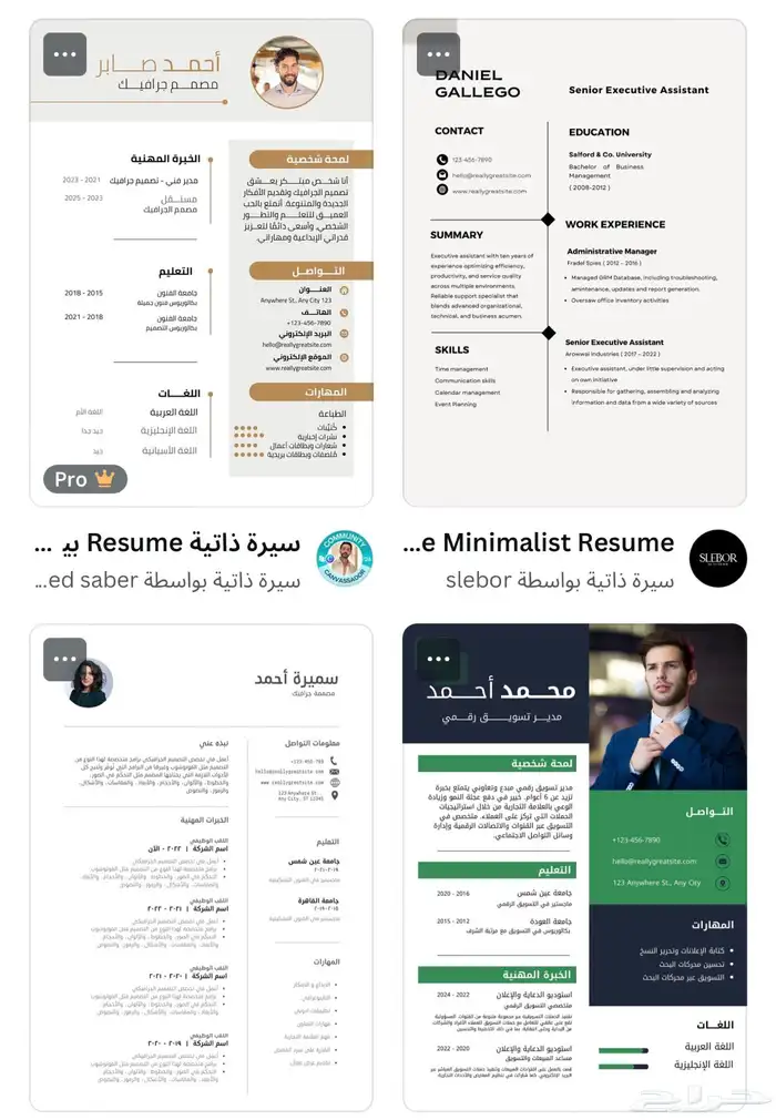 تصميم سيرة ذاتية CV وعروض تقديمية 2