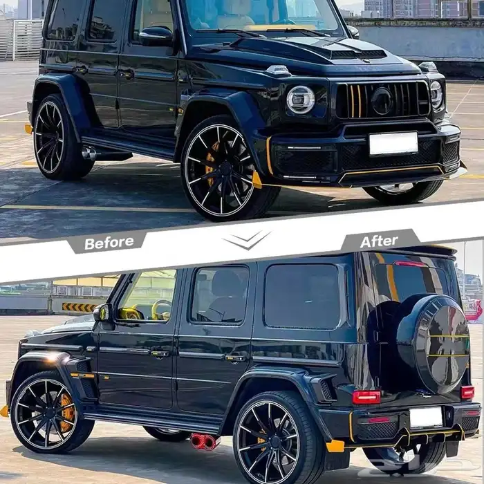 دعامية جي كلاس اسود G63 غطاء استبنة نيكل وكاربون BRABUS 26
