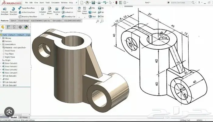 مدرس خصوصي رسم الهندسي AUTOCAD SOLIDWORKS INVENTOR 0