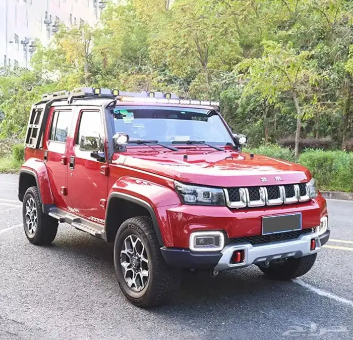 سلة حديد تركب للبايك BAIC BJ40 مع كشافات ليد 4