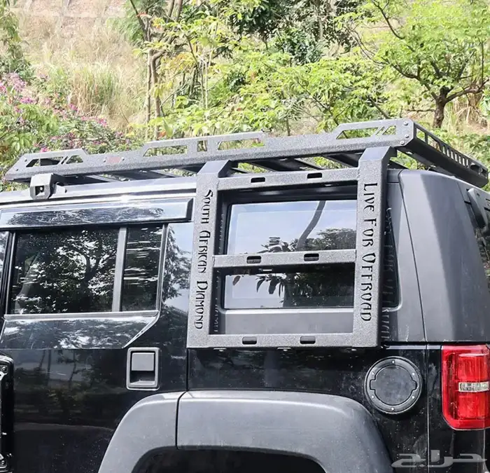 سلة حديد تركب للبايك BAIC BJ40 مع كشافات ليد 1