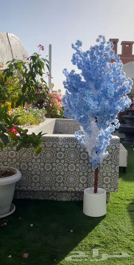 شجر زينة صناعي اشجار صناعيه جذع طبيعي 0