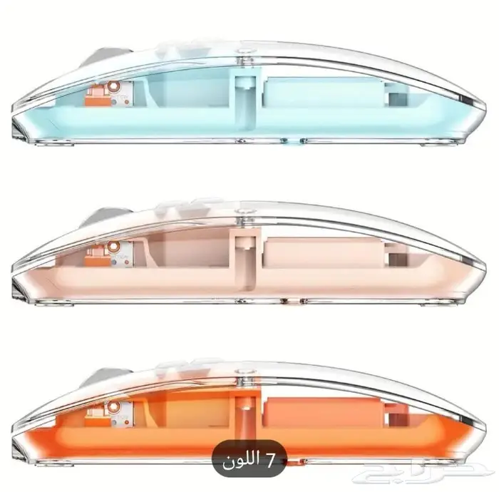 ماوس لاسلكي شفاف مغناطيسي ثلاثي الاوضاع 10