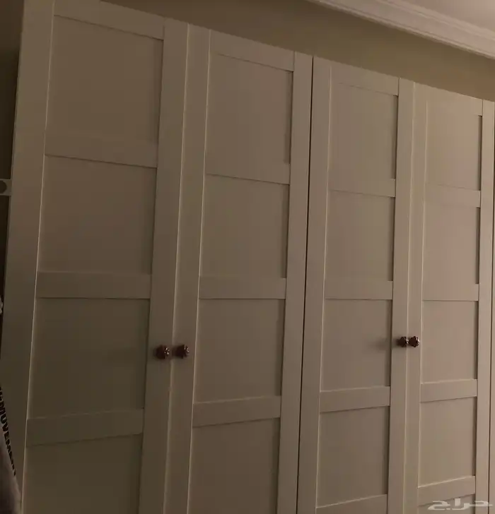 دولاب ايكيا IKEA درفتين مقاس متر مع 4 ابواب ديكور شبه جديد 0