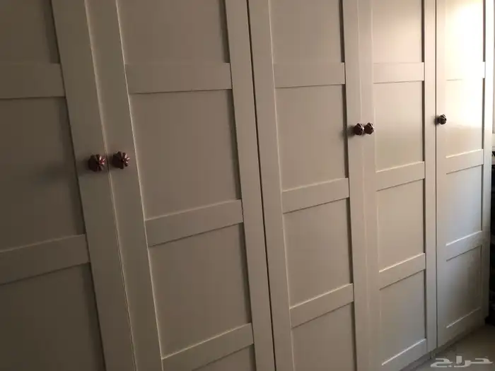 دولاب ايكيا IKEA درفتين مقاس متر مع 4 ابواب ديكور شبه جديد 1