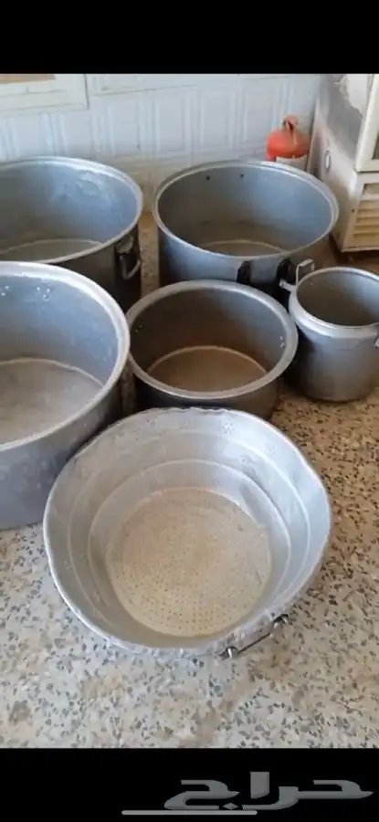 عدة مطبخ كامله قدور صحون ثلاجات مراكب غاز طاولات استيل 7