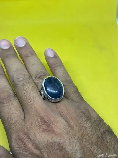 خاتم عقيق يمني مسماري بصياغه عارف 18