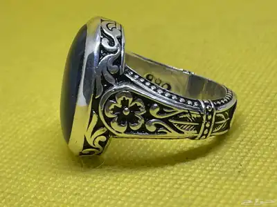 خاتم عقيق يمني مسماري بصياغه عارف 4