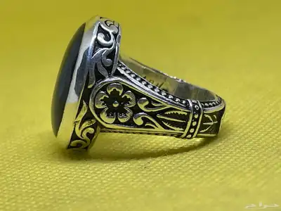 خاتم عقيق يمني مسماري بصياغه عارف 2