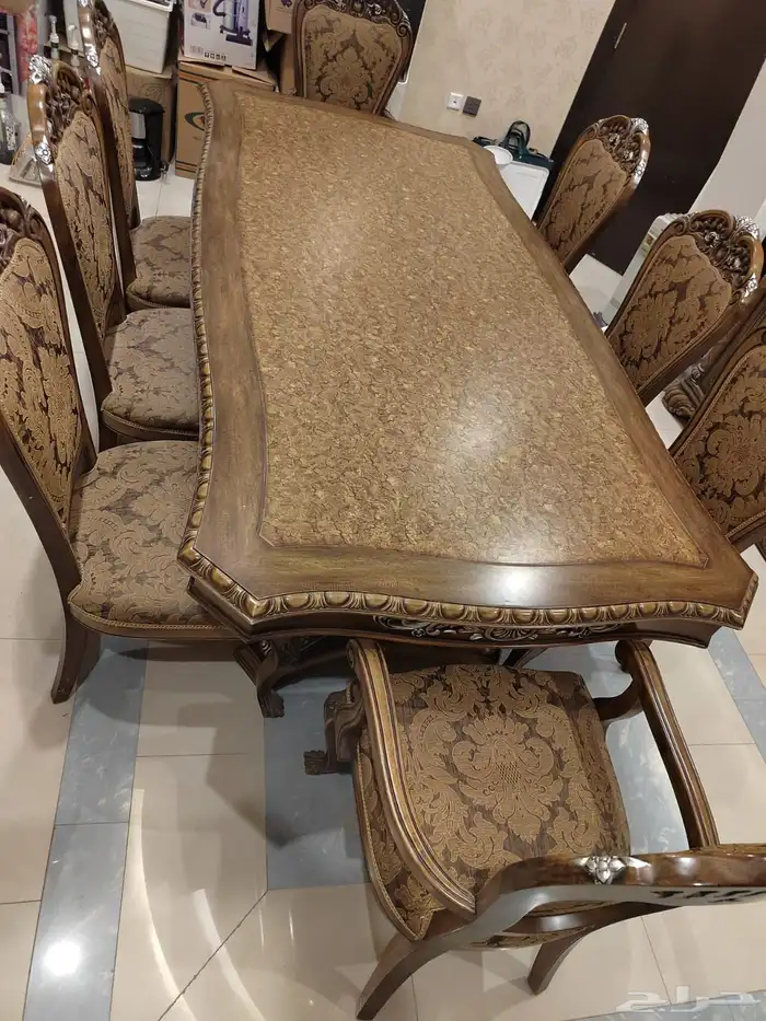 بوفيه بوفية طاولة أكل كامل للبيع 11 قطعة اخو الجديد 8