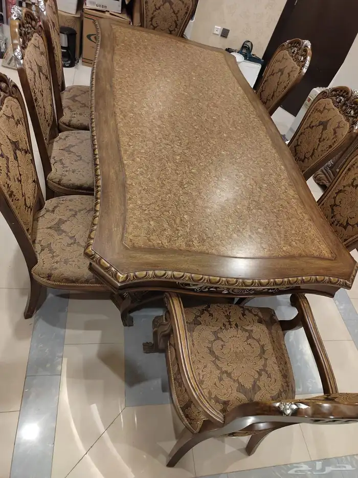 بوفيه بوفية طاولة أكل كامل للبيع 11 قطعة اخو الجديد 3