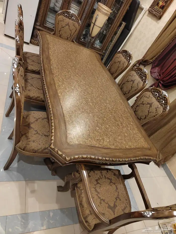 بوفيه بوفية طاولة أكل كامل للبيع 11 قطعة اخو الجديد 6