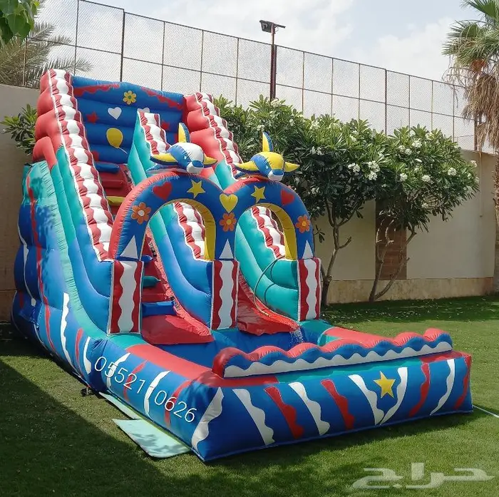 للإيجار باقل سعر زحليقه مائيه نطيطات ملعب صابوني 0