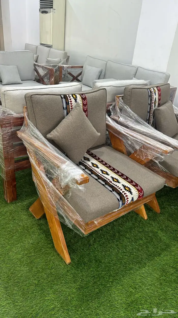 جلسات الخارجية حديد خشب 23