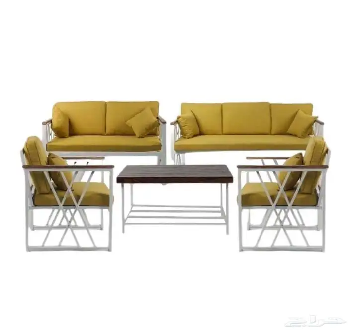 جلسات الخارجية حديد خشب 0