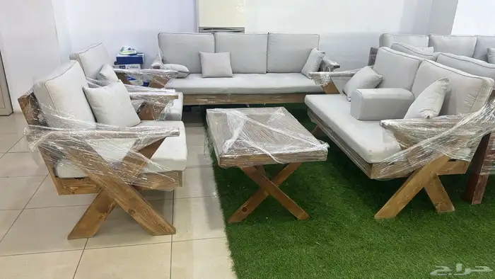 جلسات الخارجية حديد خشب 26