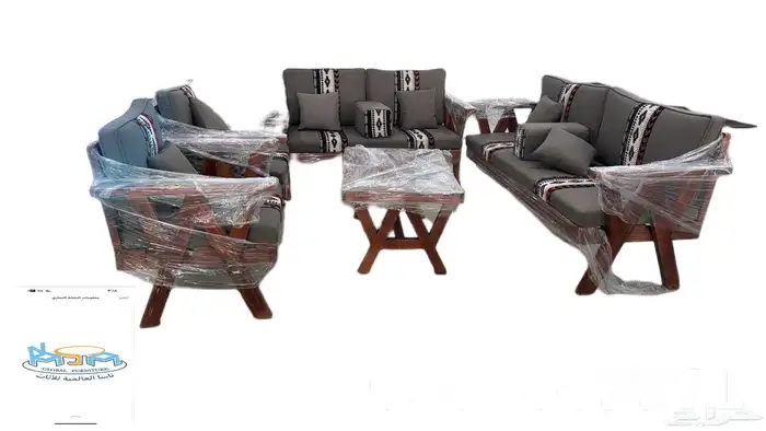 جلسات الخارجية حديد خشب 15