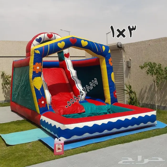 تاجير نطيطات ملعب صابوني زحاليق مائيه نطيطه صابونيه 1