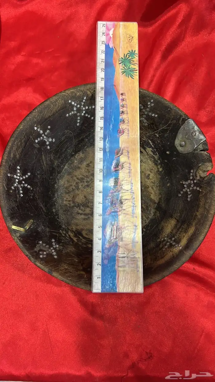 قدح خشب مرشوم 3