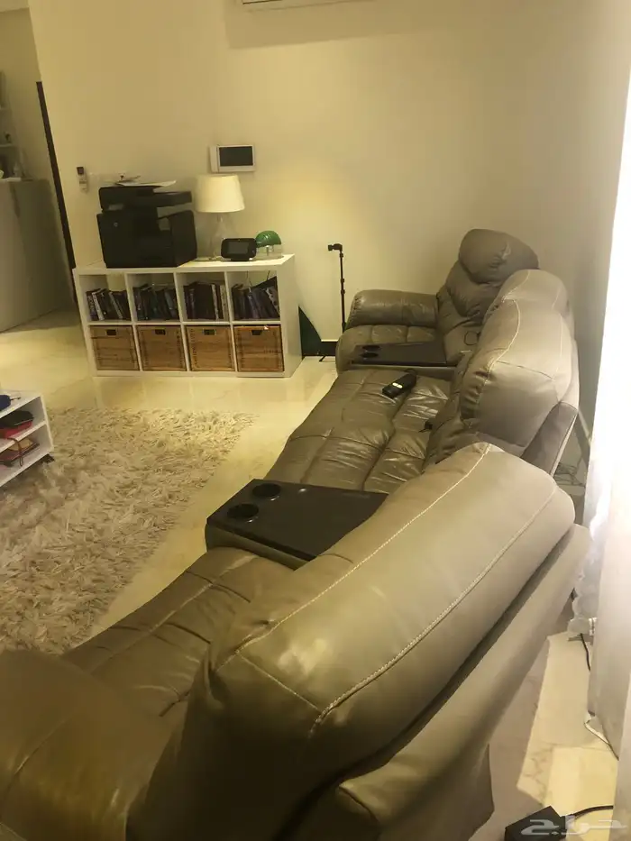 كنب ريكلاينر recliner كهربائي جلد 4 مقاعد 11