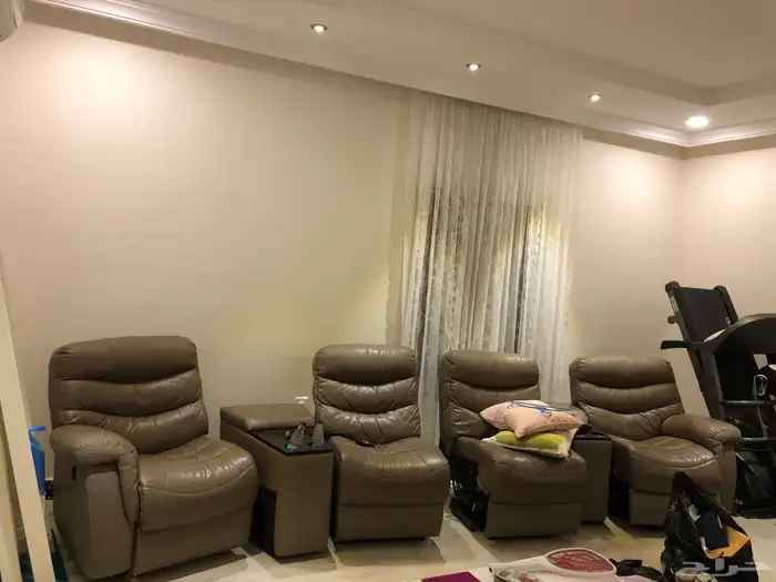 كنب ريكلاينر recliner كهربائي جلد 4 مقاعد 14