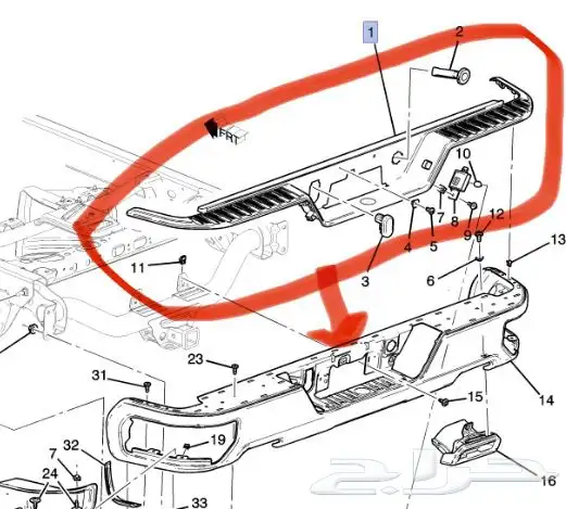 ربلات صدام خلفي للسييرا والسلفرادو من 2019 الى 2023 وكالة 3
