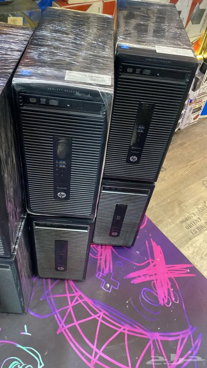 كمبيوتر مكتبي كامل HP معالج i5 مع شاشه 4