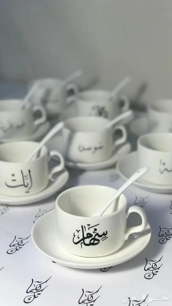 توزيعات اكواب قهوه بالاسم 14