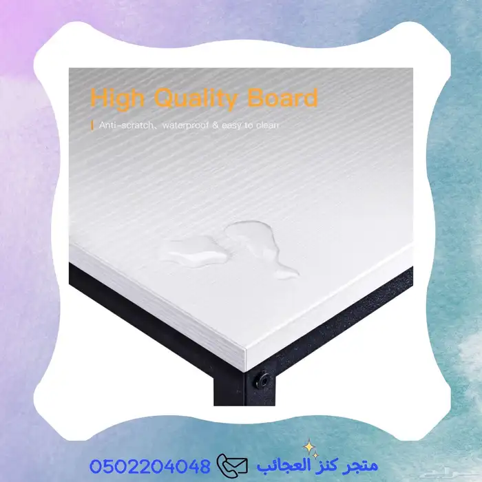 طاولة حرف L ابيض 5