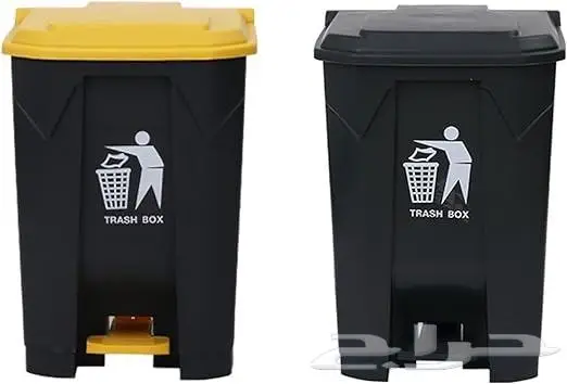 براميل نفايات بلاستيكية بدعسة مع كفرات 6