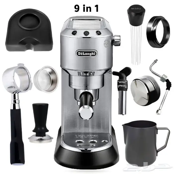 مجموعة ديلونجي ديديكا لتحضير الاسبريسو 9 في 1 0