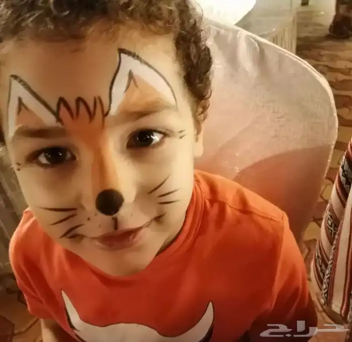 رسم وجه ونقش حنا وصبغه 1