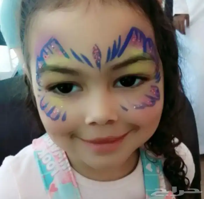 رسم وجه ونقش حنا وصبغه 5