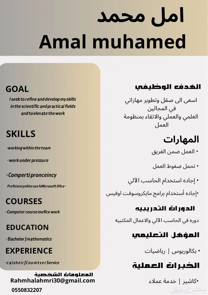 تصميم سيرة ذاتية زواج ملكه مواليد 3