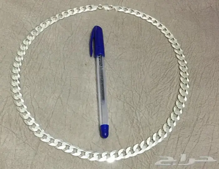 مستعمل عقد فضة سلسال فضه ايطالي شكل سلسلة صب ثقيل 70 جرام 14