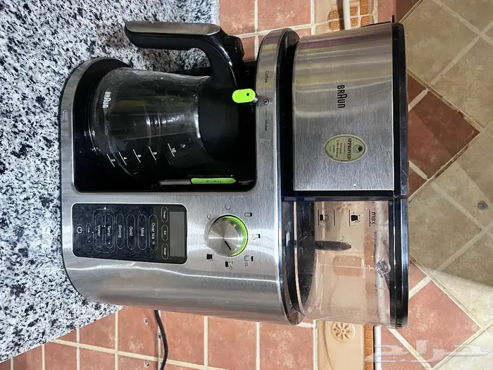 مكينة قهوة Braun MultiServe - BIKF9170SI مع طاحونة Delonghi 7