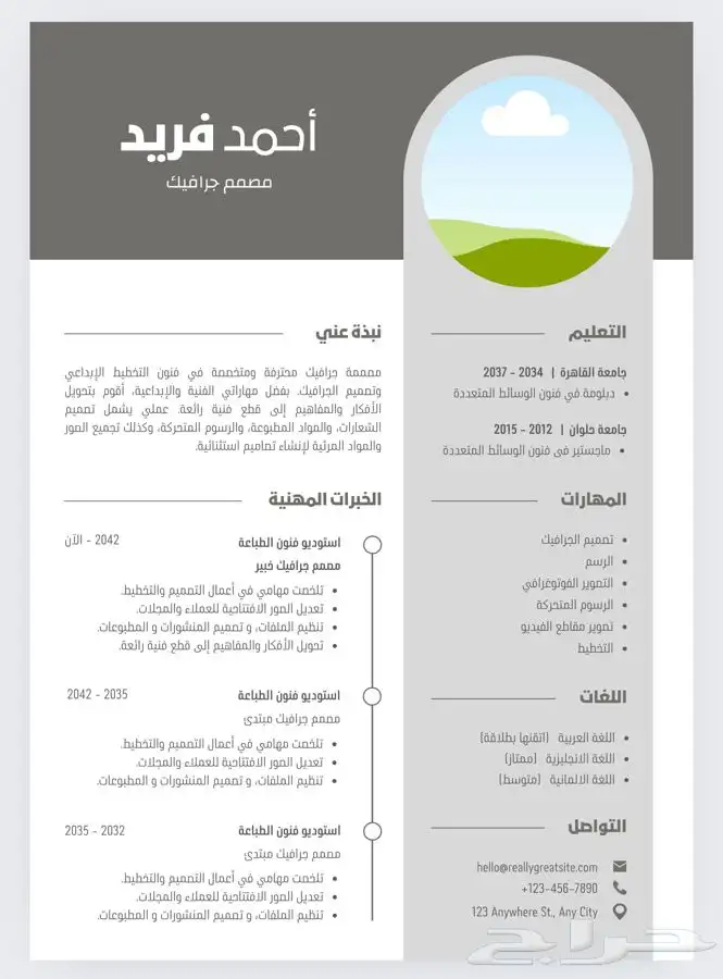 تصميم سيفي - سيرة ذاتية - cv - ats 5