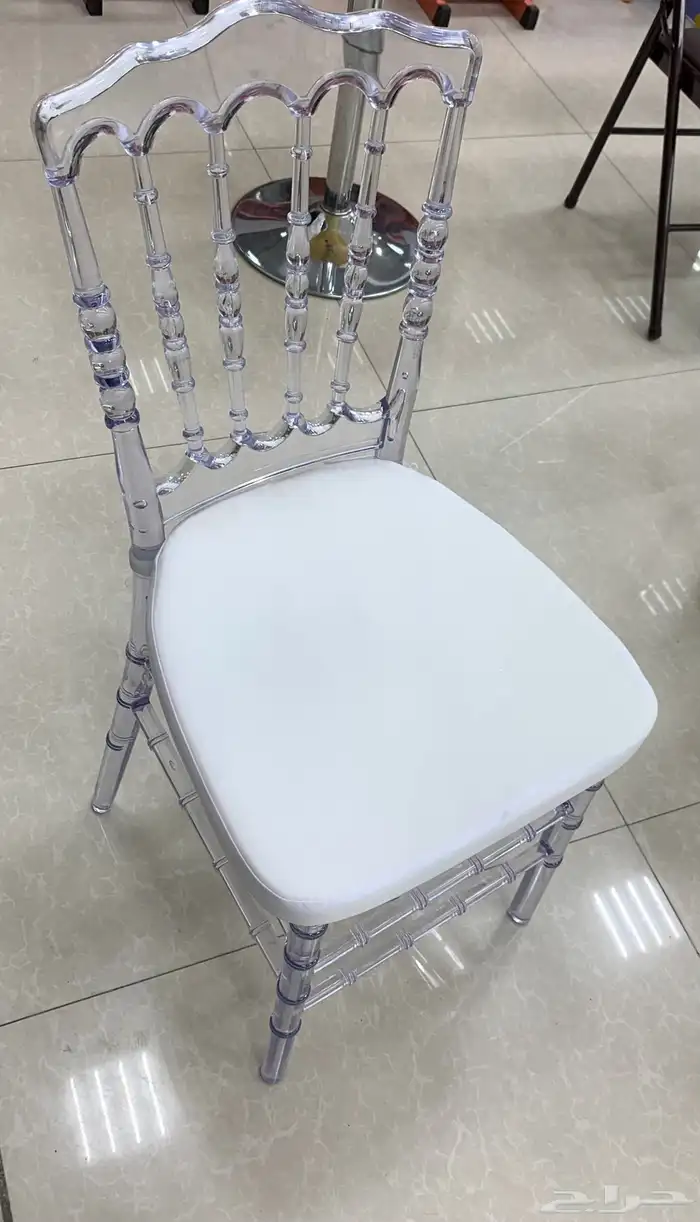 كراسي اكرلك حفلات كراسي استيل نابليون شفاف طاولات طعام 12