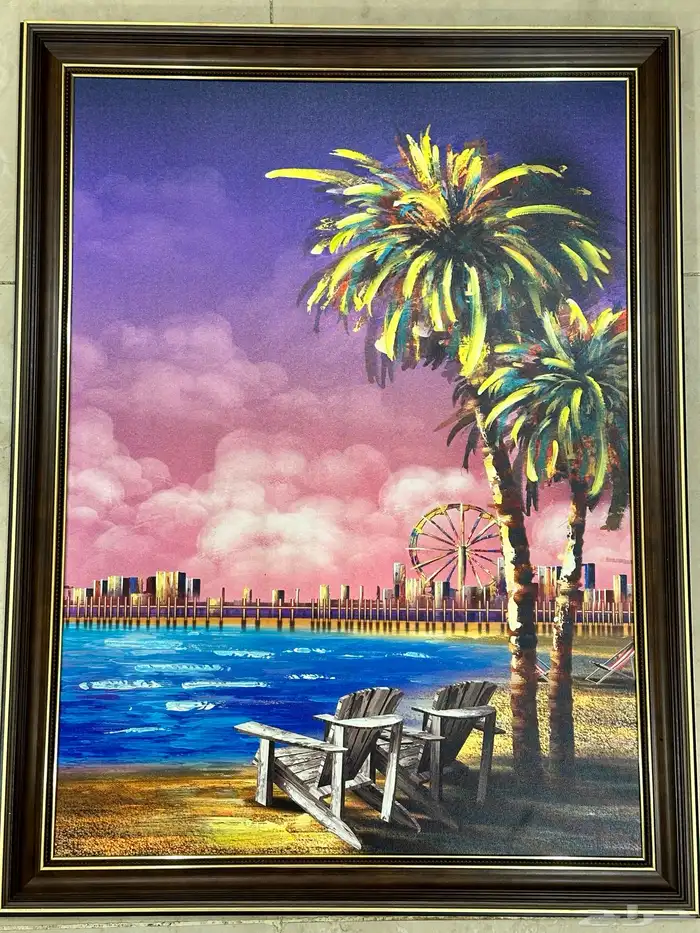 لوحات رسم طبيعه المناظر جميله 1