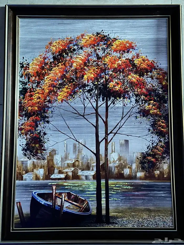 لوحات رسم طبيعه المناظر جميله 7