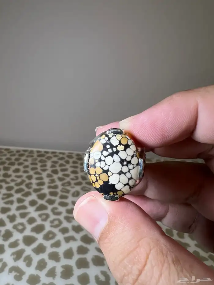 خاتم عقيق جلد الثعبان 1