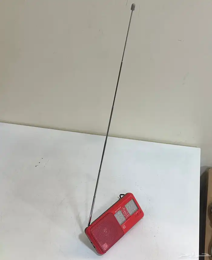 راديو سوني 450s ثلاث موجات أحمر 1988 10