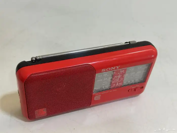 راديو سوني 450s ثلاث موجات أحمر 1988 6