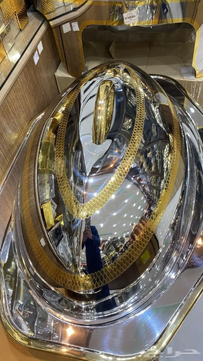 كوزى بيضاوى بالغطاء 2 مقاس ذهبى وفضى 0