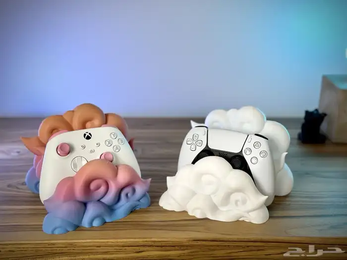 بلايستيشن و اكس بوكس قاعدة وحدة تحكم بشكل غيوم 0