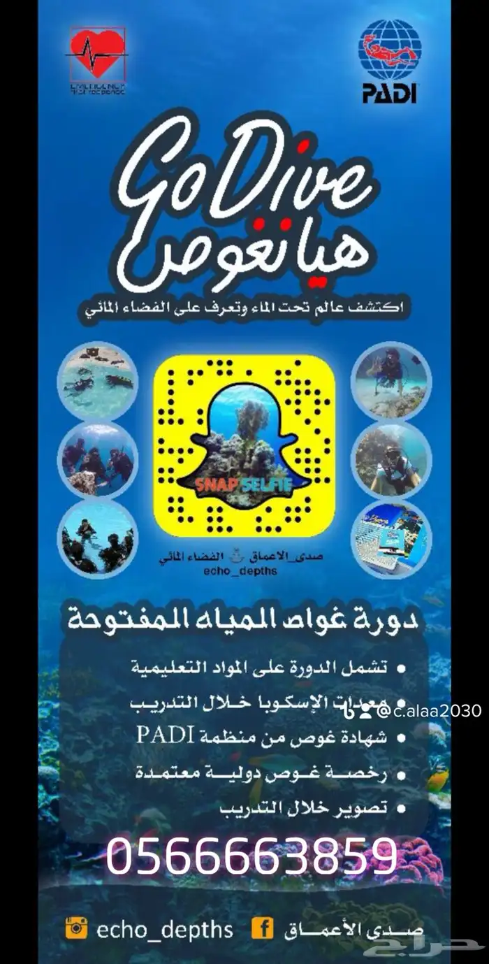 شهادة غوص دورات تدريبية منظمة PAD العالمية 4