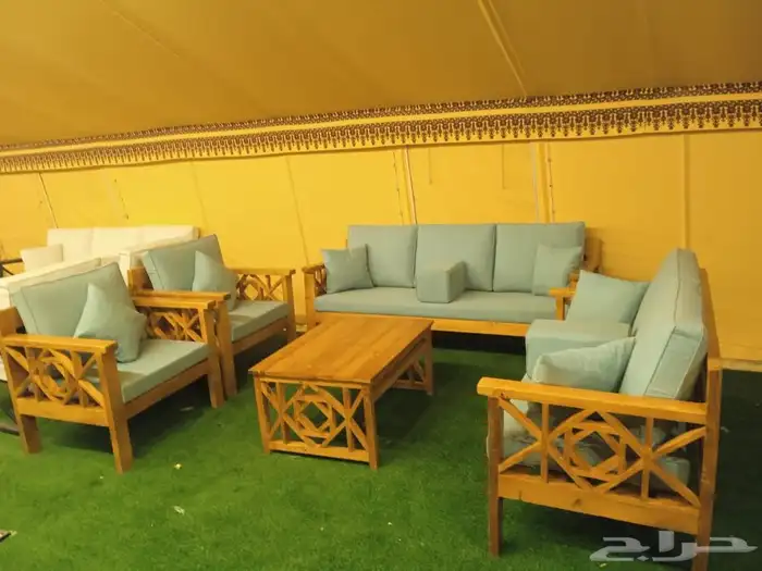 كراسي خشب وحديد خارجية 5