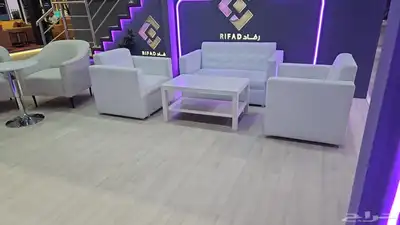تأجير كنب جلد ومخمل 1